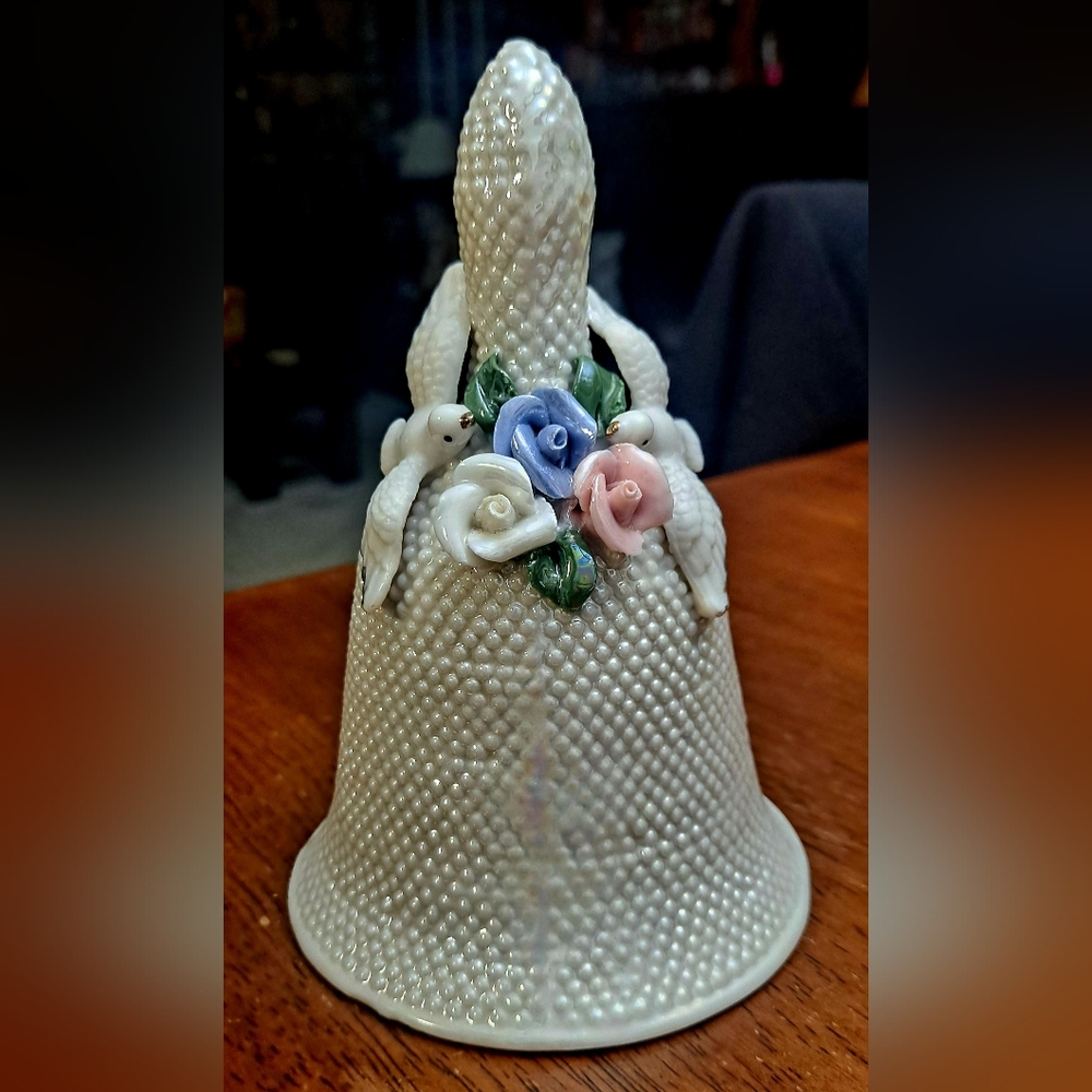 Vintage Bell Birds Roses